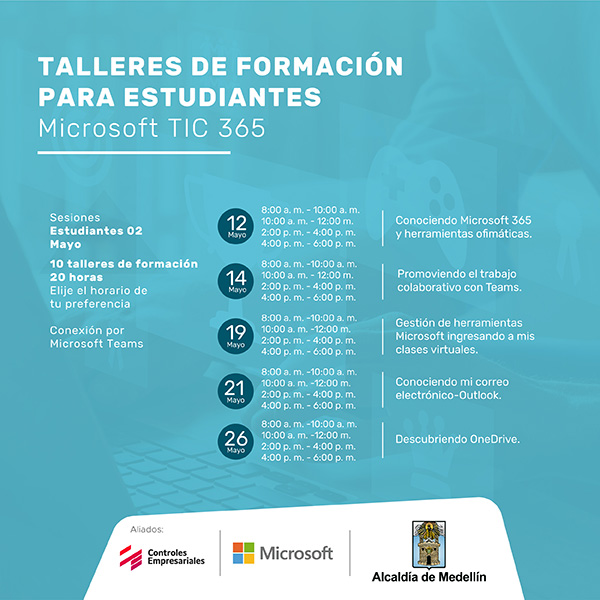 Taller de formación para estudiantes Microsoft TIC 365 Grupo 2 ⋆ Secretaría  de Educación